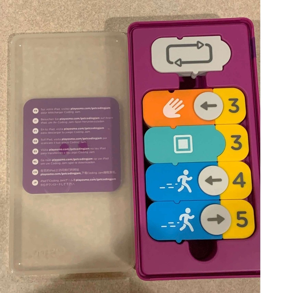 Osmo Coding Jam Replacement Blocks Magnetic Coding Tiles & Purple Case  NO BASE‎